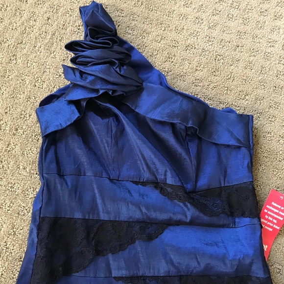 1 shoulder club evening dress -new- NEW WITH TAG - Picture 2 of 5